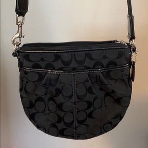 Authentic Coach Black Pattern Crossbody Bag Purse